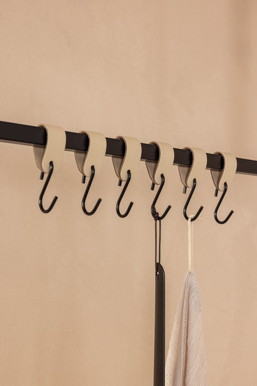 LEDER S-HAKEN (3er/6er Set)