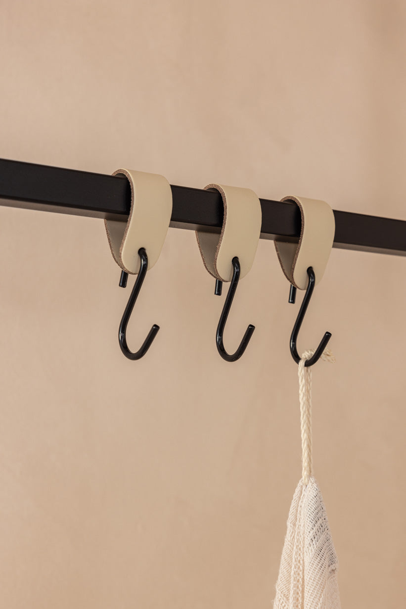 LEDER S-HAKEN (3er/6er Set)