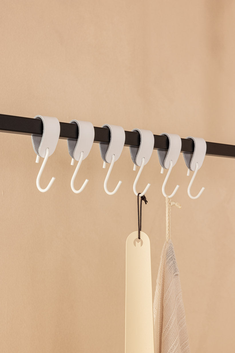 LEDER S-HAKEN (3er/6er Set)