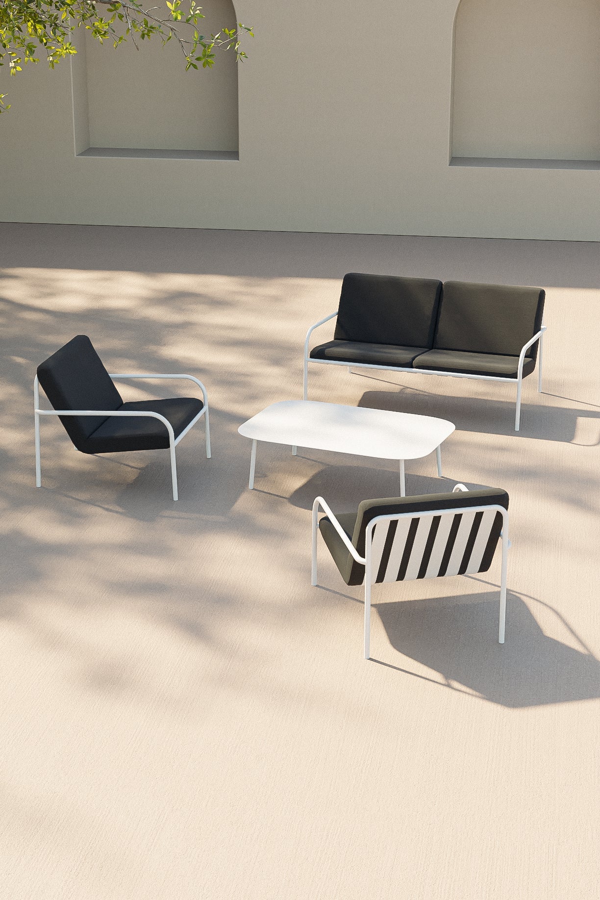 ENSEMBLE DE SALON DE JARDIN (4 pièces)