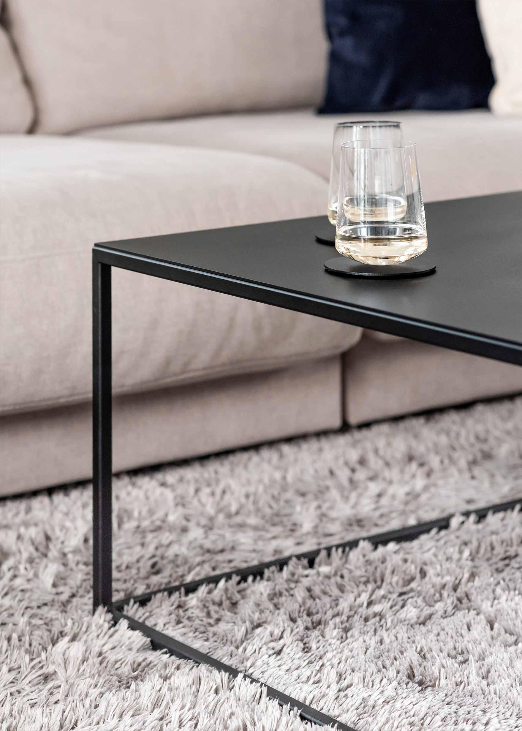 Couchtisch Devana X - im Industrial Stil aus schwarzem Metall | Metallbude