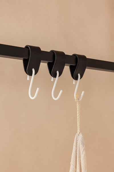 LEATHER S-HOOKS (Set of 3/6)