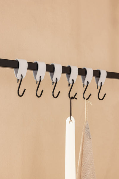 LEATHER S-HOOKS (Set of 3/6)