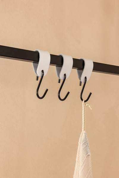 LEATHER S-HOOKS (Set of 3/6)