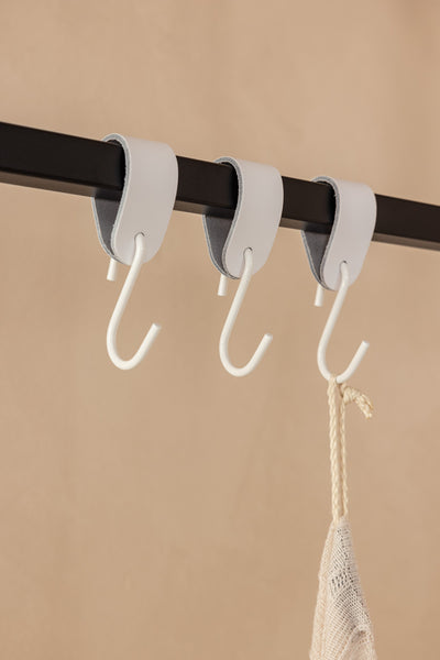 LEATHER S-HOOKS (Set of 3/6)