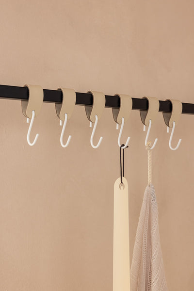 LEATHER S-HOOKS (Set of 3/6)