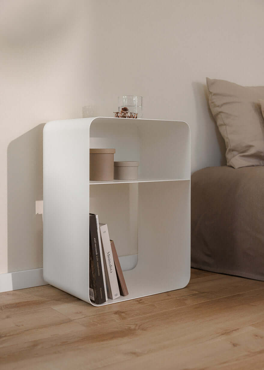 Standing Metal Bedside Table