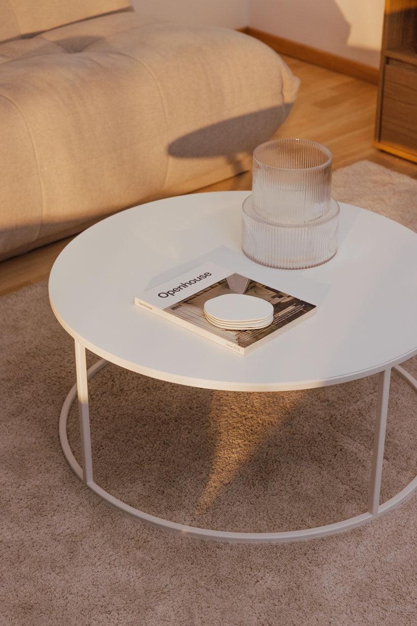 round vesina coffee table made of metal - various colors | metallbude