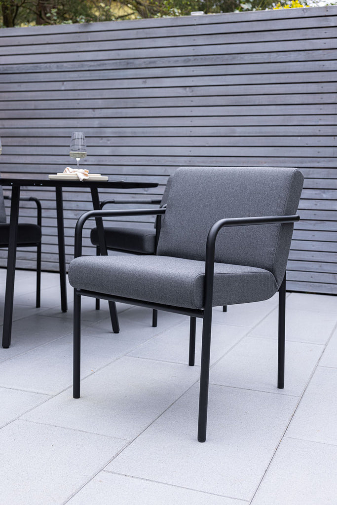 Gartenstuhl aus metall schwarz 